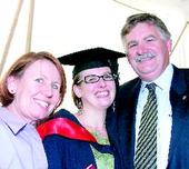 Patricia and Heather Hibberson receiving their nursing degrees